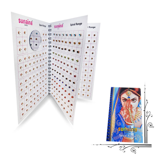 New 3 Pages Multicolor Stone Bindi Book
