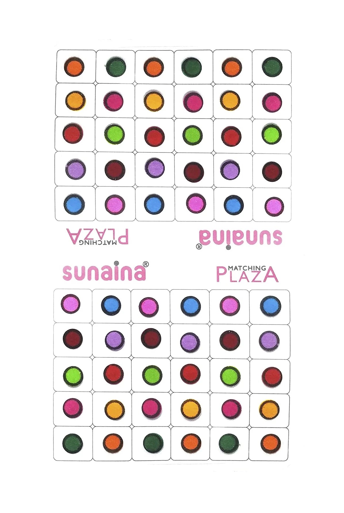 Outline Sketch Round Multicolor Bindi, Kumkum Bindi (180 Bindi