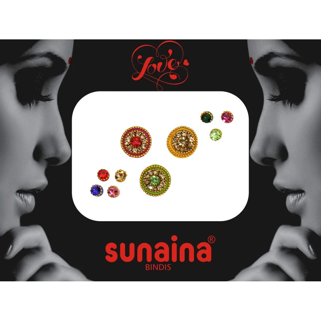 Sunaina Multicolor Large Velvet Bindi For Women & Girls..!