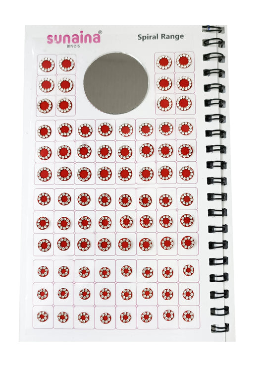 Sunaina Spiral Multicolor Silver Stone Bindi Book