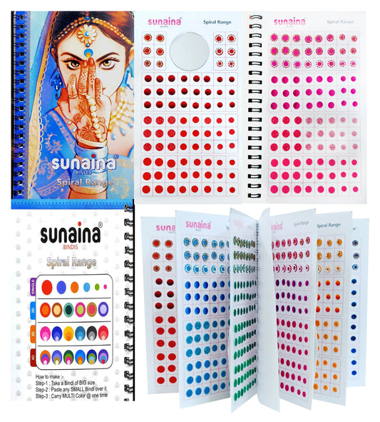 Sunaina Spiral Multicolor 5 IN 1 Designer bindi Book