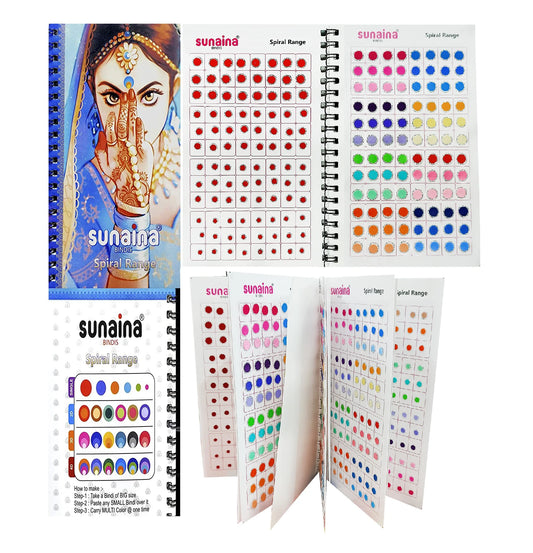 Sunaina Silver Glitter Outline Sketch Bindi Book