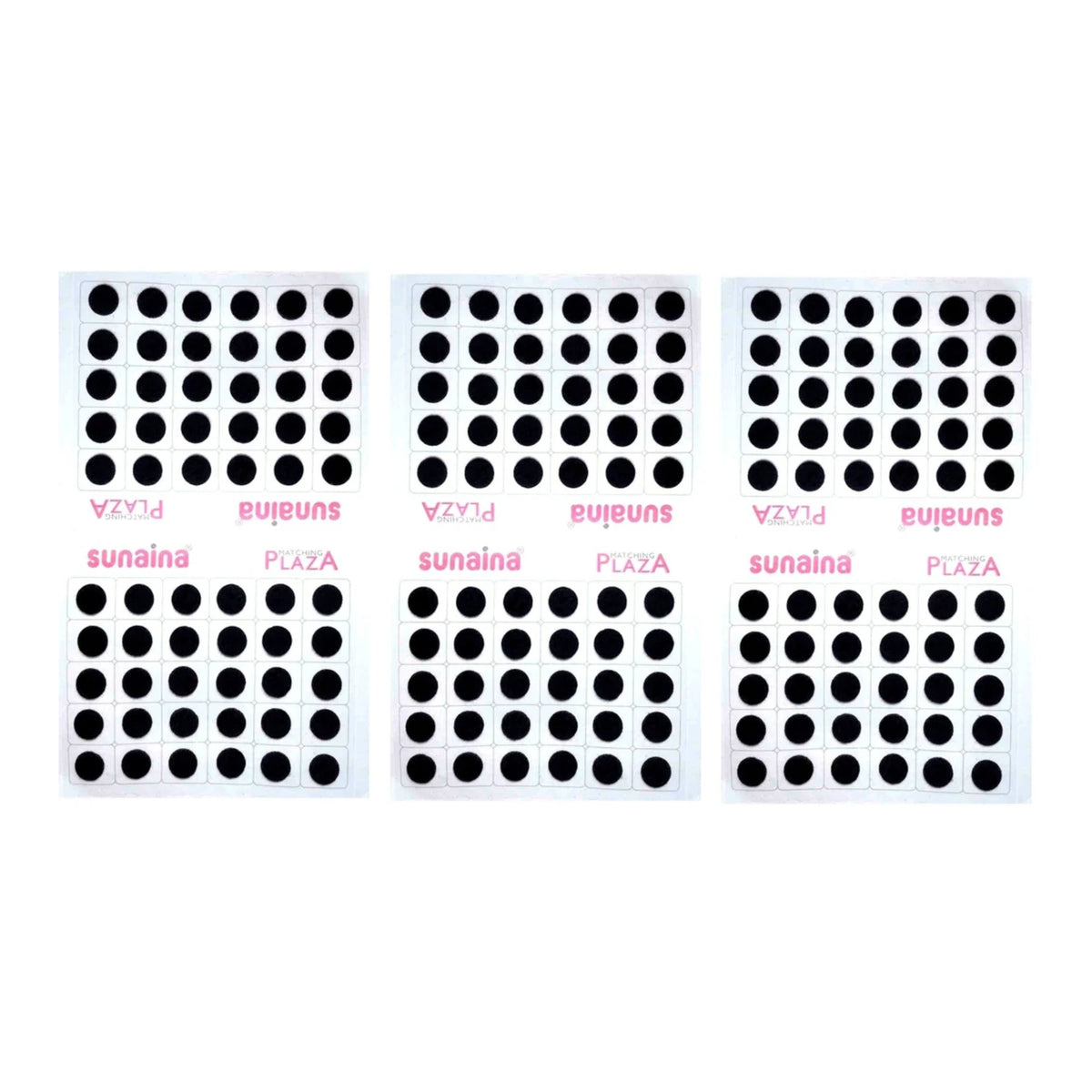 Matching Plaza Black Round Bindi for Women