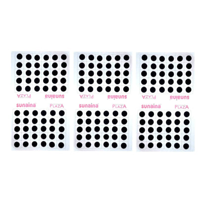 Matching Plaza Black Round Bindi for Women