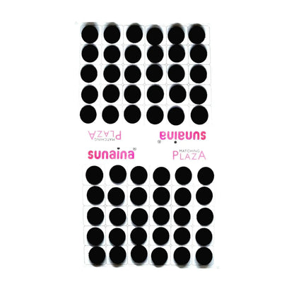 Matching Plaza Black Round Bindi for Women