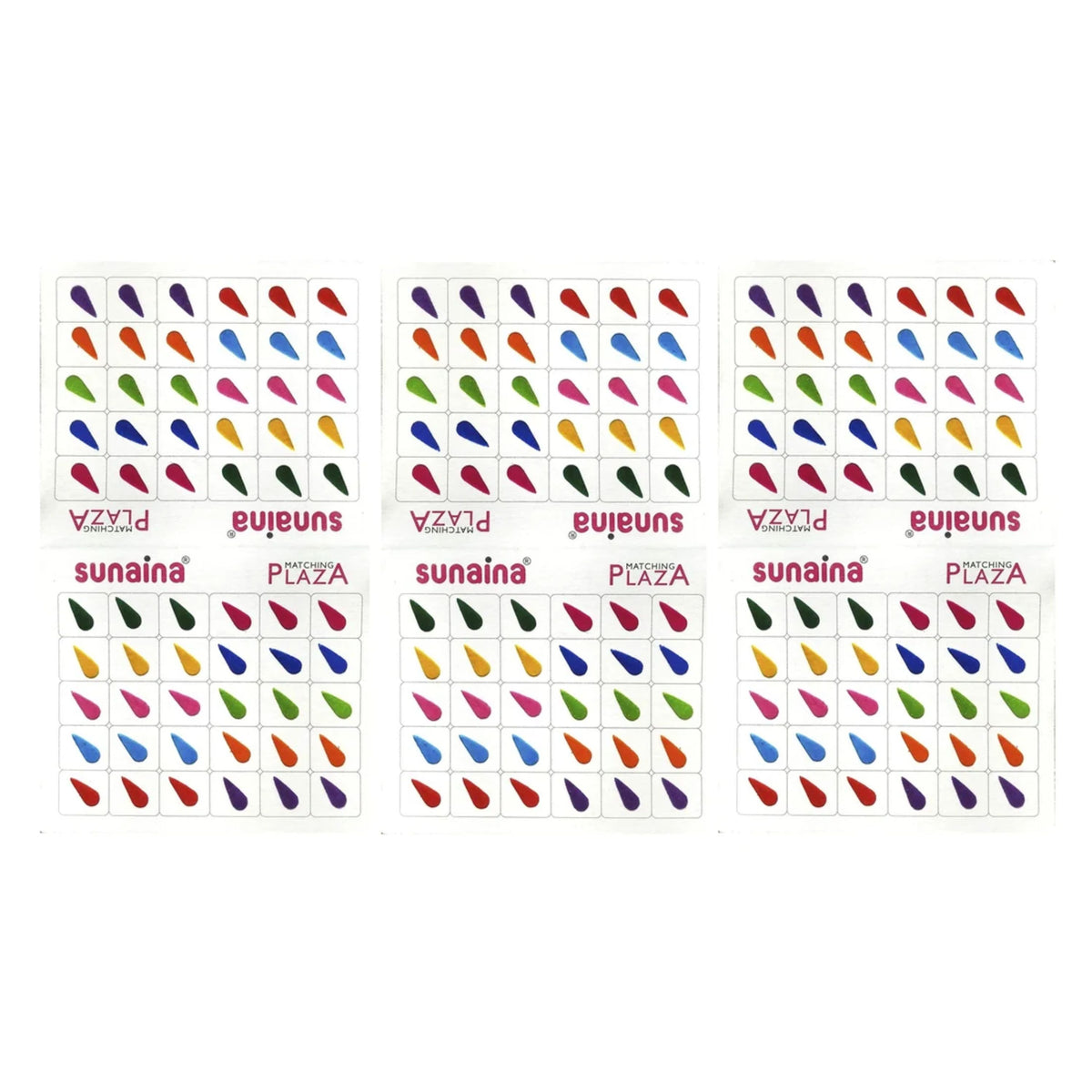Multicolor Tilak Matching Plaza Bindi