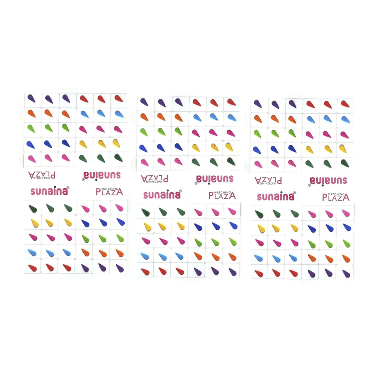 Multicolor Tilak Matching Plaza Bindi