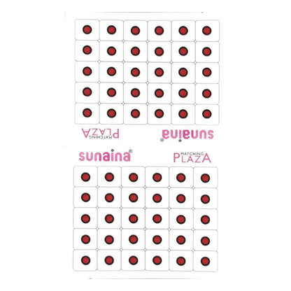 SUNAINA Red Velvet Round Outline Sketch Bindi