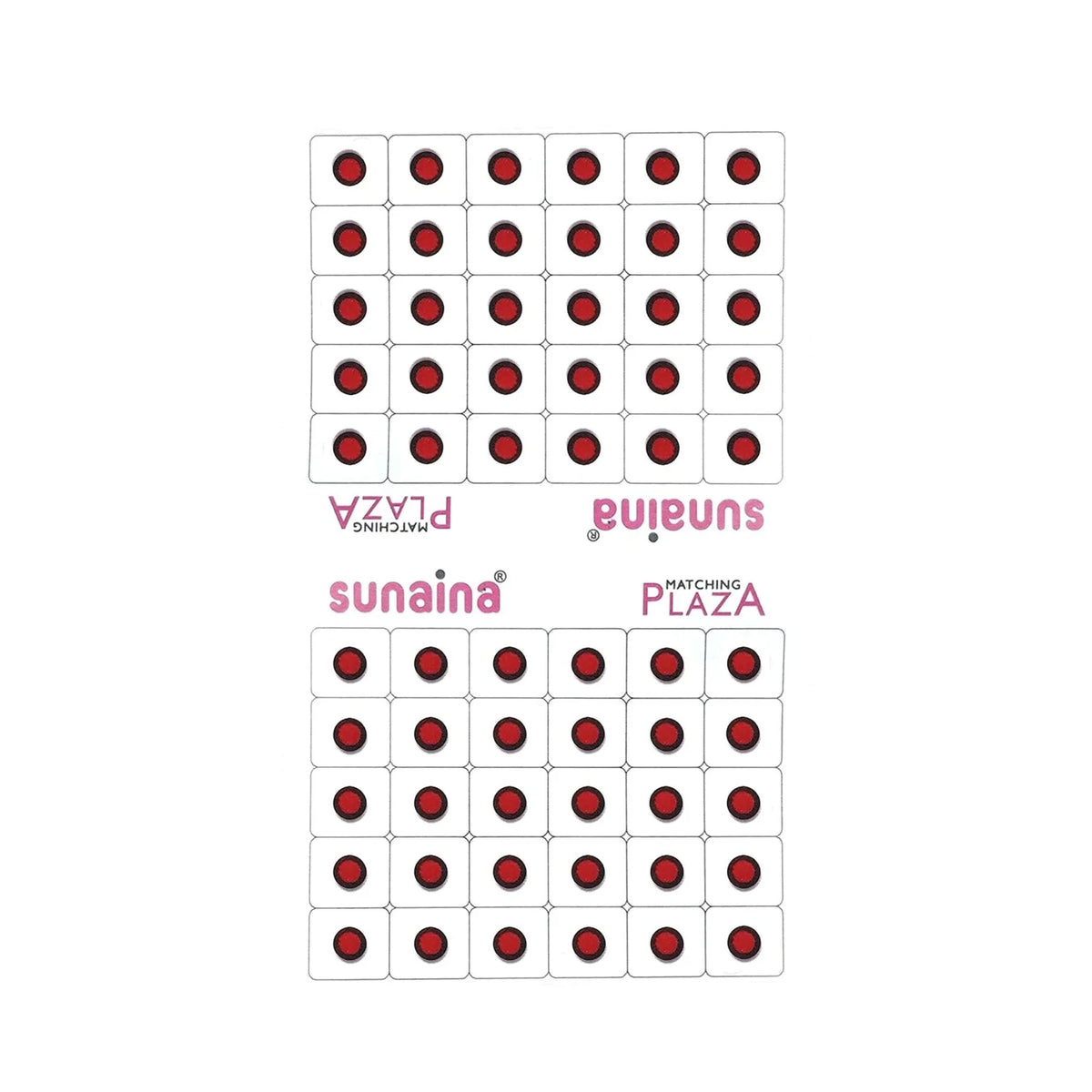 SUNAINA Red Velvet Round Outline Sketch Bindi