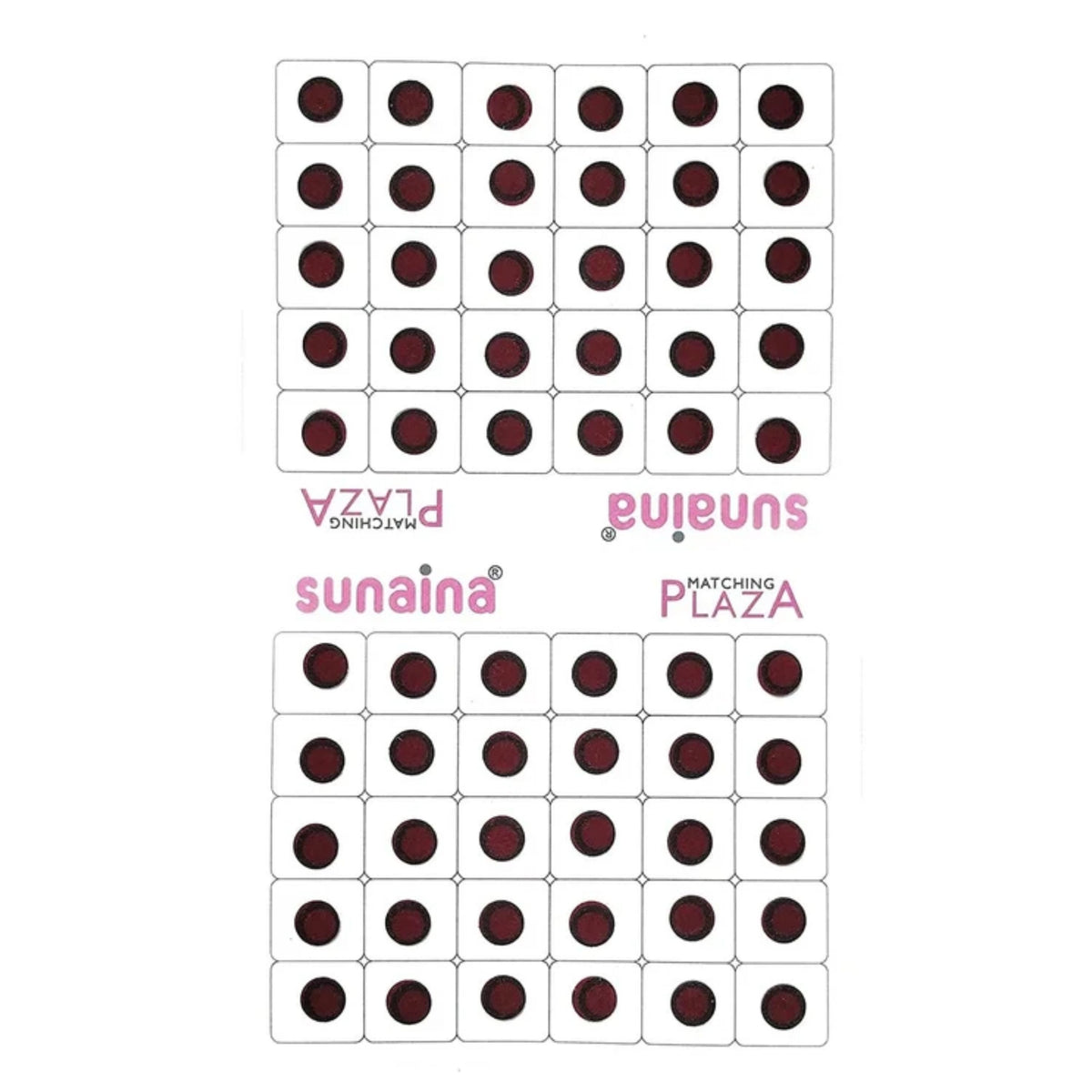Sunaina Maroon Velvet Round Outline Sketch Bindi