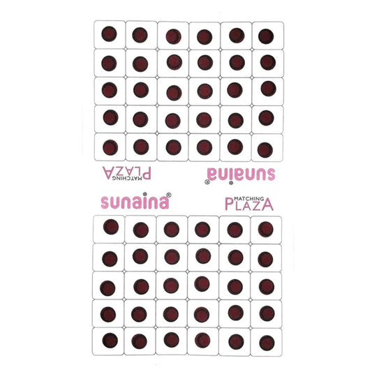 Sunaina Maroon Velvet Round Outline Sketch Bindi