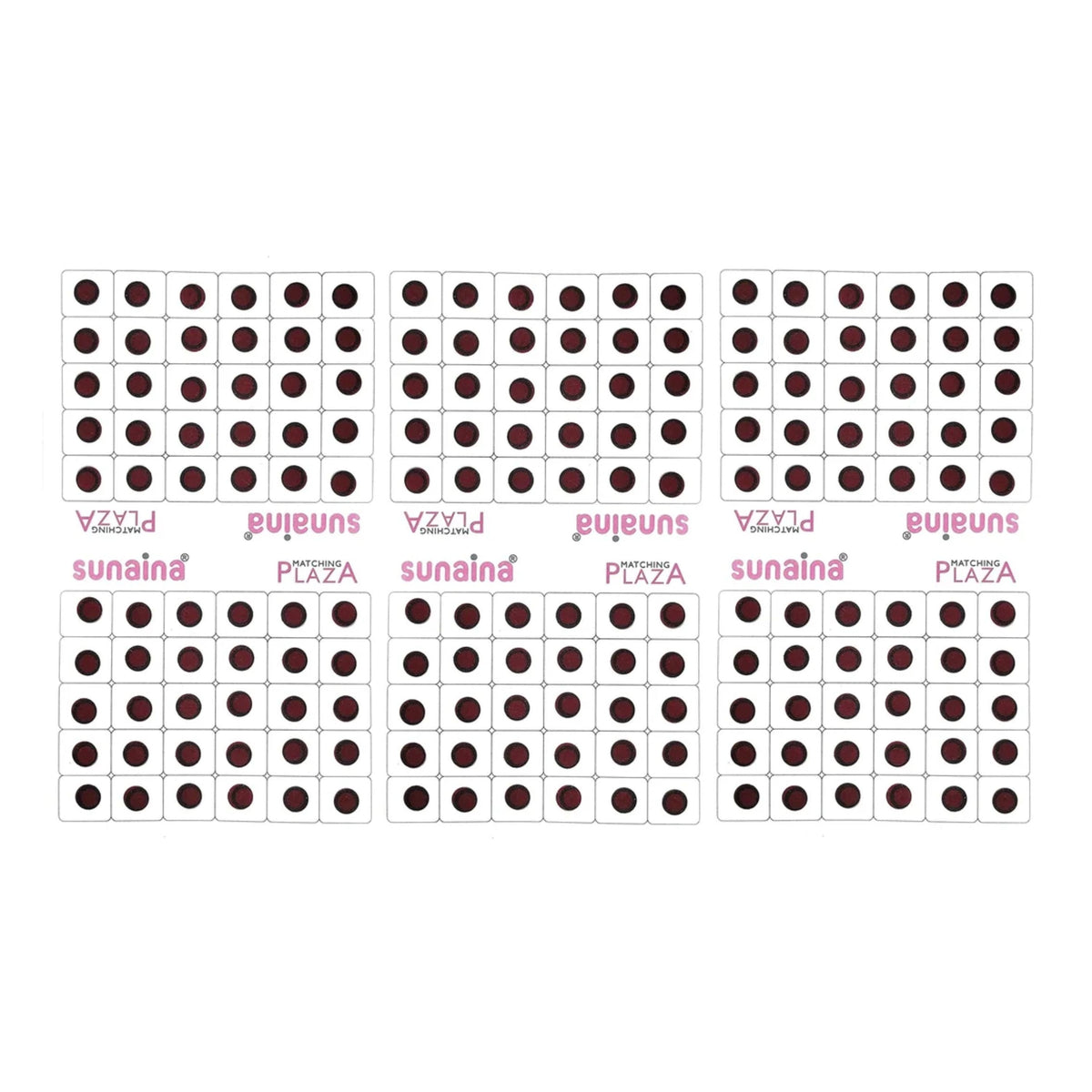 Sunaina Maroon Velvet Round Outline Sketch Bindi