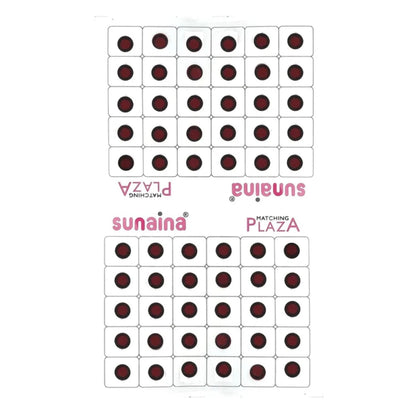 Sunaina Maroon Velvet Round Outline Sketch Bindi