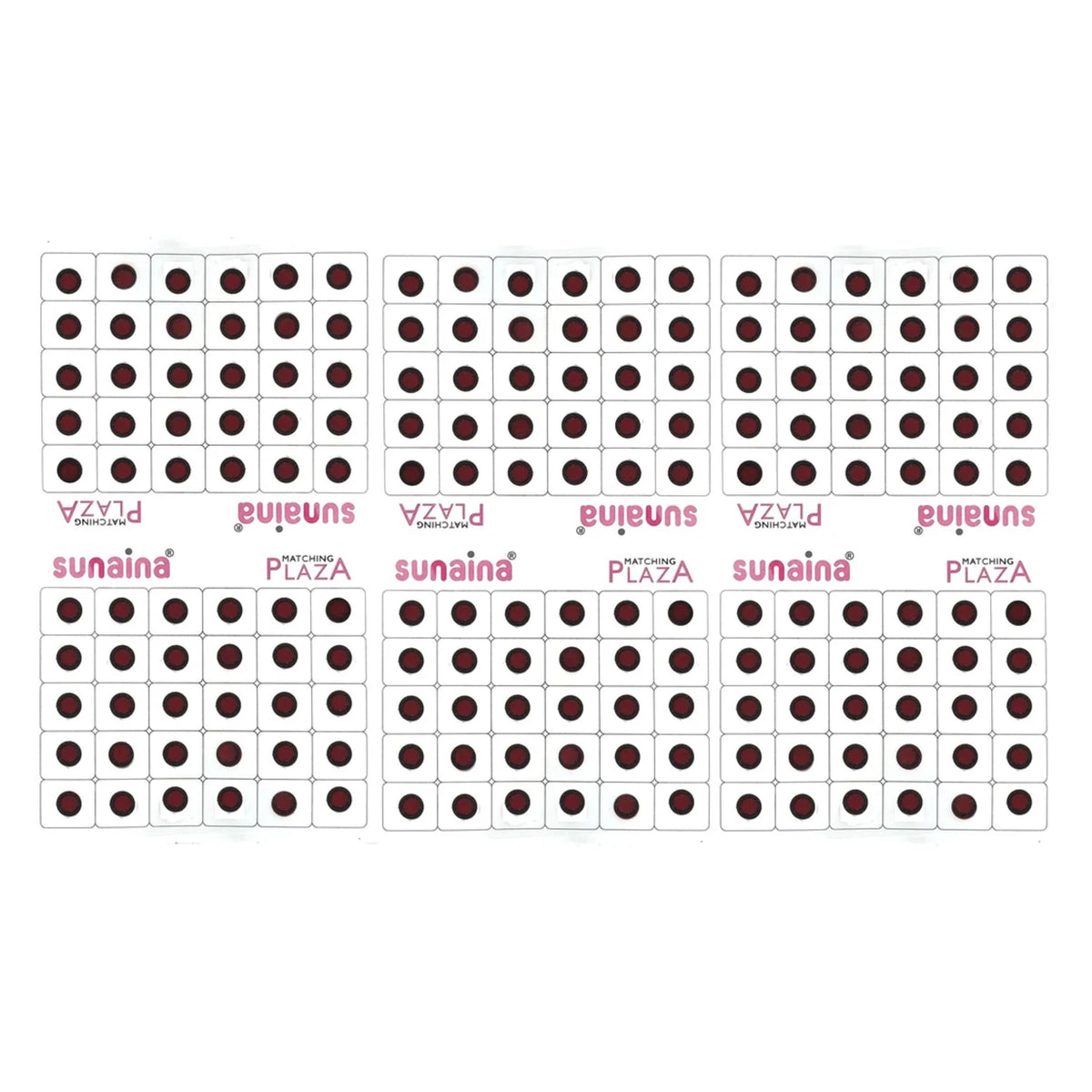 Sunaina Maroon Velvet Round Outline Sketch Bindi