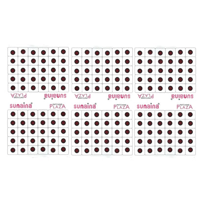 Sunaina Maroon Velvet Round Outline Sketch Bindi