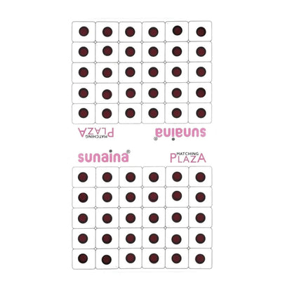 Sunaina Maroon Velvet Round Outline Sketch Bindi