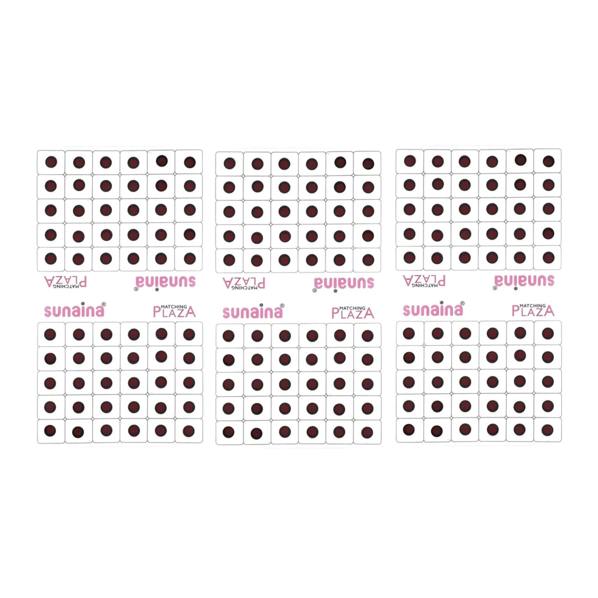 Sunaina Maroon Velvet Round Outline Sketch Bindi
