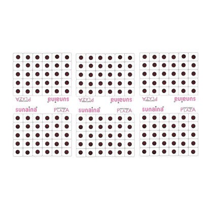 Sunaina Maroon Velvet Round Outline Sketch Bindi