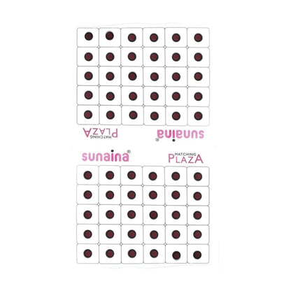 Sunaina Maroon Velvet Round Outline Sketch Bindi