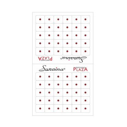 Sunaina Matching Plaza Round Maroon Bindi
