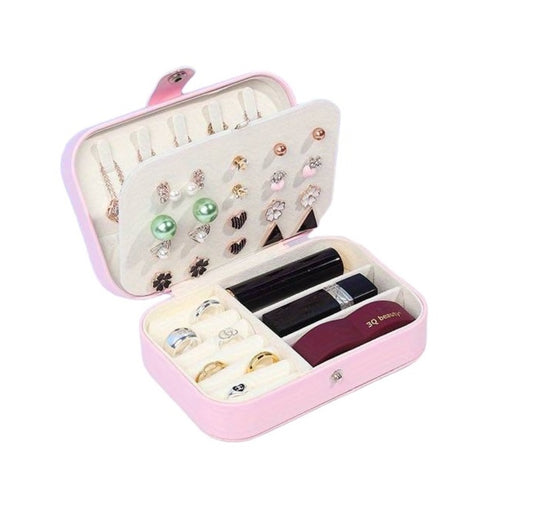 Rectangle Pastel Pink Jewelry Organizer Bags for Rings, Earring, Necklace