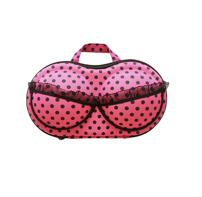 Sunaina Pink Polka Dot Designer Undergarments Bag/ Case