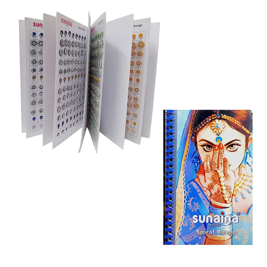 Sunaina Mix Designer Bindi Book(Sliver Stone)