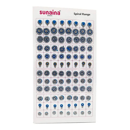 Sunaina Mix Designer Bindi Book(Sliver Stone)