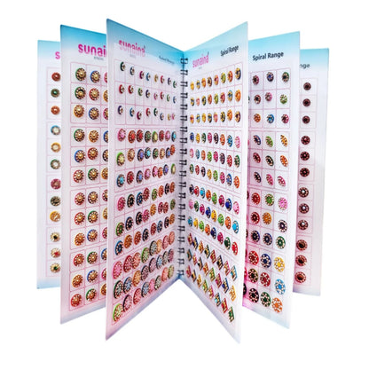 SUNAINA Original Spiral Bindi Book for Women - 948 Designer New Assorted