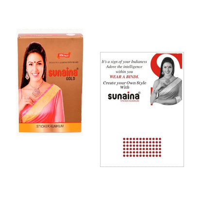 Sunaina Sticker Kumkum Maroon Velvet M-9 Round Bindi (15 Flaps)