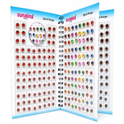 Sunaina Fancy Rainbow Stone Border Multicolour Kumkum Bindi Booklet for Girls & Women
