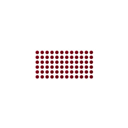 Sunaina Sticker Kumkum Deep Red Velvet DR-6 Round Bindi (15 Flaps)