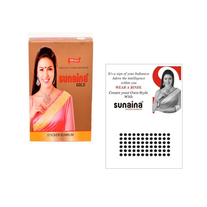 Sunaina Sticker Kumkum Black Velvet B-9 Round Bindi (15 Flaps)