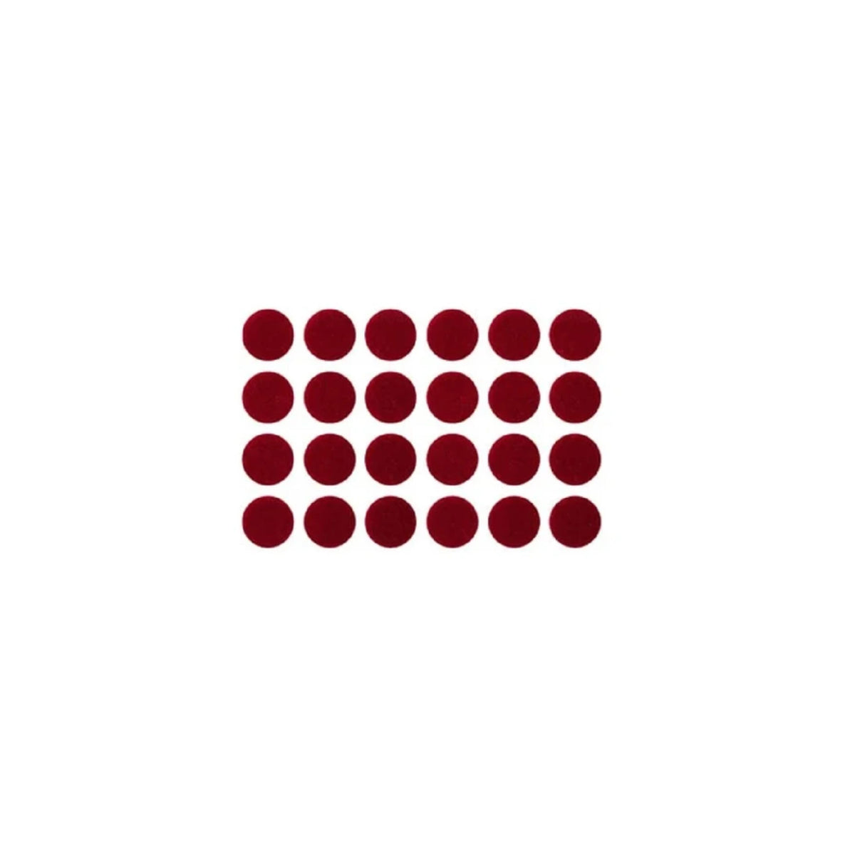 Sunaina Sticker Kumkum Deep Red Velvet DR-3 Round Bindi (15 Flaps)