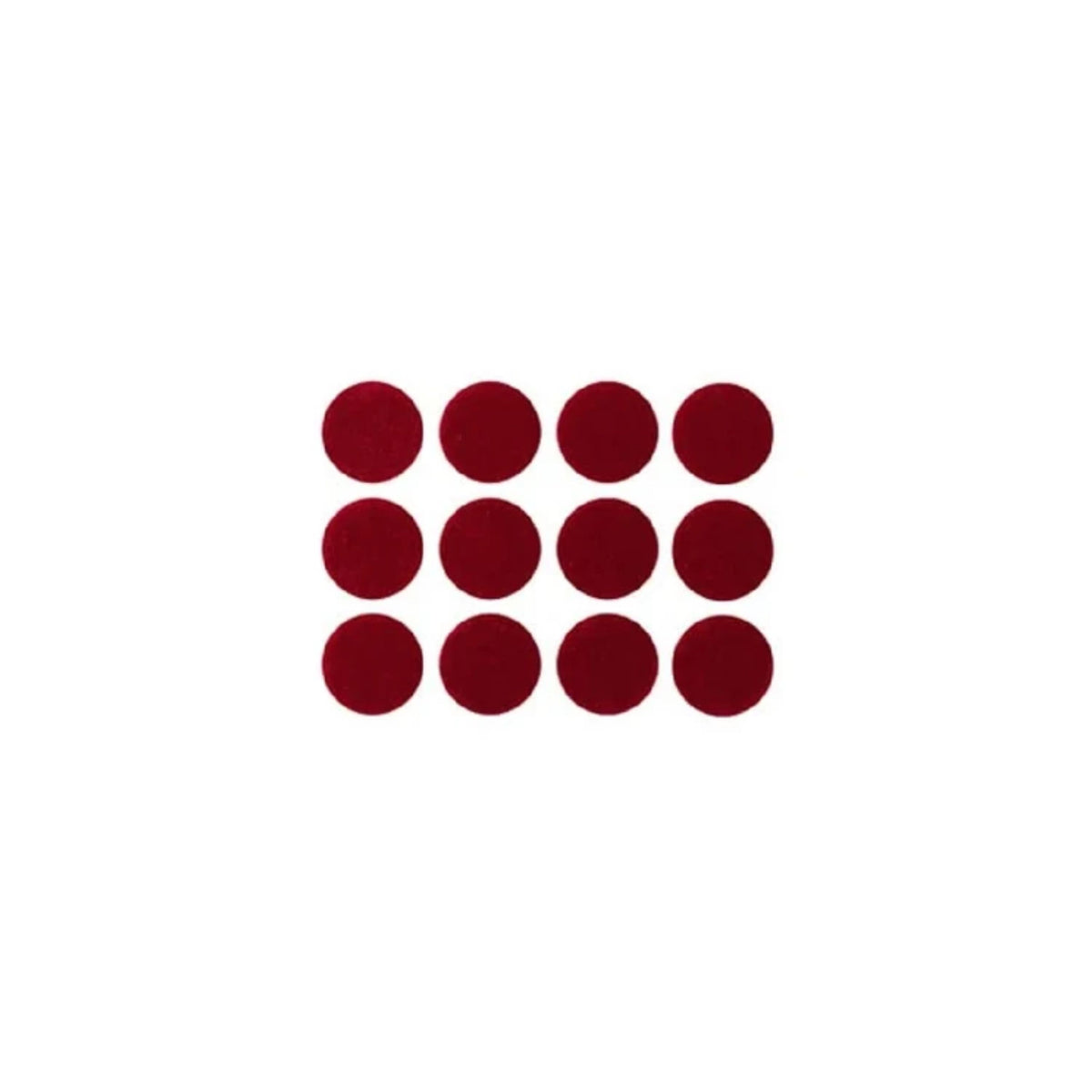 Sunaina Sticker Kumkum Deep Red Velvet DR-2.5 Round Bindi (15 Flaps)