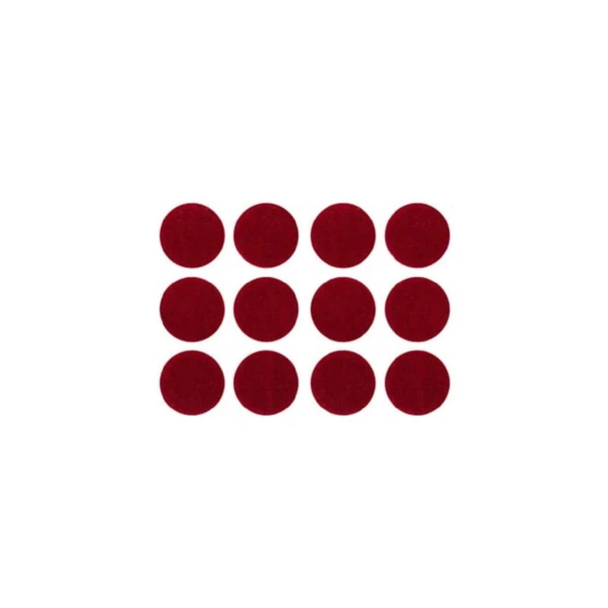 Sunaina Sticker Kumkum Deep Red Velvet DR-2 Round Bindi (15 Flaps)