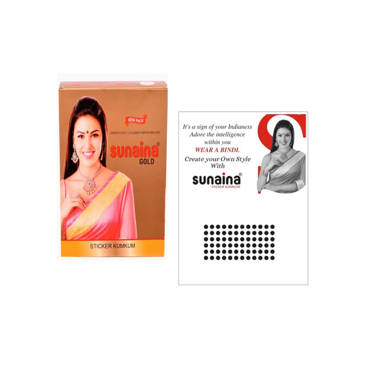 Sunaina Sticker Kumkum Black Velvet B-8 Round Bindi (15 Flaps)