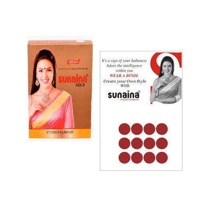 Sunaina Sticker Kumkum Maroon Velvet M-2.5 Round Bindi (15 Flaps)