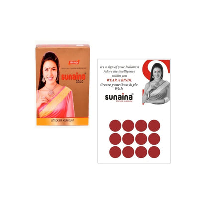 Sunaina Sticker Kumkum Maroon Velvet M-2 Round Bindi (15 Flaps)