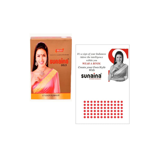 Sunaina Sticker Kumkum Red Velvet R-8 Round Bindi (15 Flaps)