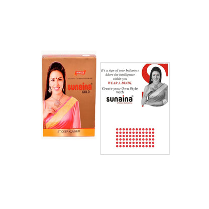 Sunaina Sticker Kumkum Red Velvet R-8 Round Bindi (15 Flaps)