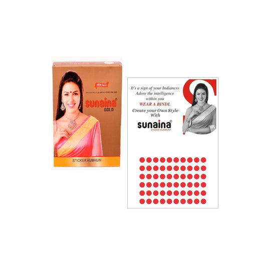 Sunaina Sticker Kumkum Red Velvet R-6 Round Bindi (15 Flaps)