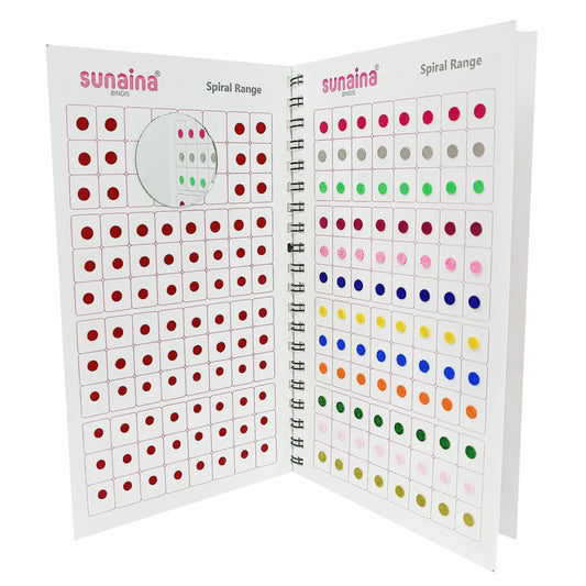 Sunaina Spiral Plain Mini Size Multicolor Bindi bindi Book