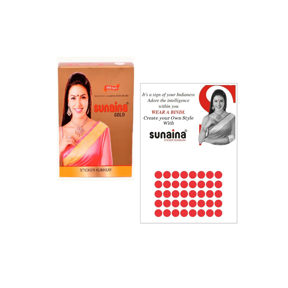 Sunaina Sticker Kumkum Red Velvet R-5 Round Bindi (15 Flaps)