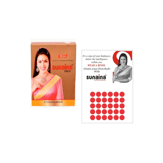 Sunaina Sticker Kumkum Red Velvet R-4 Round Bindi (15 Flaps)