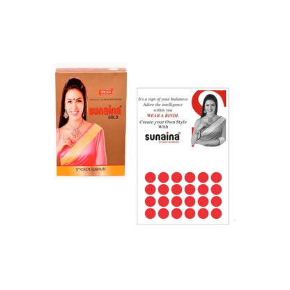Sunaina Sticker Kumkum Red Velvet R-3 Round Bindi (15 Flaps)