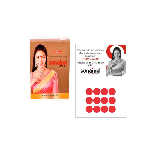 Sunaina Sticker Kumkum Red Velvet R-2.5 Round Bindi (15 Flaps)