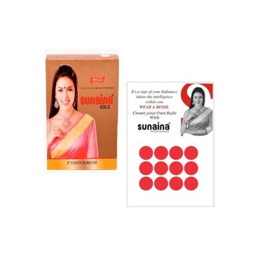 Sunaina Sticker Kumkum Red Velvet R-2 Round Bindi (15 Flaps)