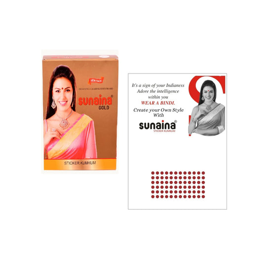 Sunaina Sticker Kumkum Maroon Velvet M-8 Round Bindi (15 Flaps)