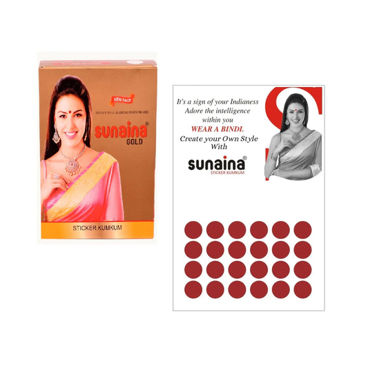 Sunaina Sticker Kumkum Maroon Velvet M-3 Round Bindi (15 Flaps)